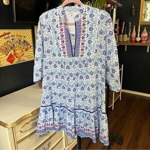 Lolita Jaca St Barth Cotton and Silk Tunic Size Small
